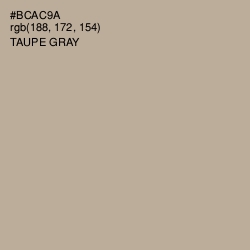 #BCAC9A - Taupe Gray Color Image